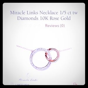 Jared miracle links rose gold diamond necklace
